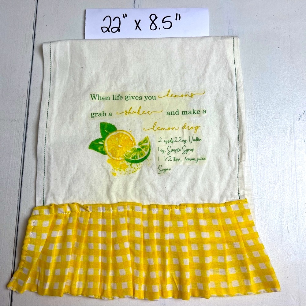 ruffled tea towel Farmhouse Decor